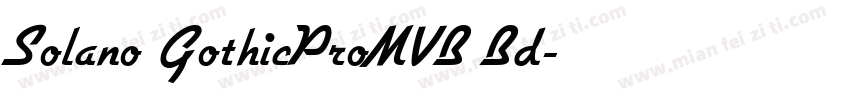 Solano GothicProMVB Bd字体转换